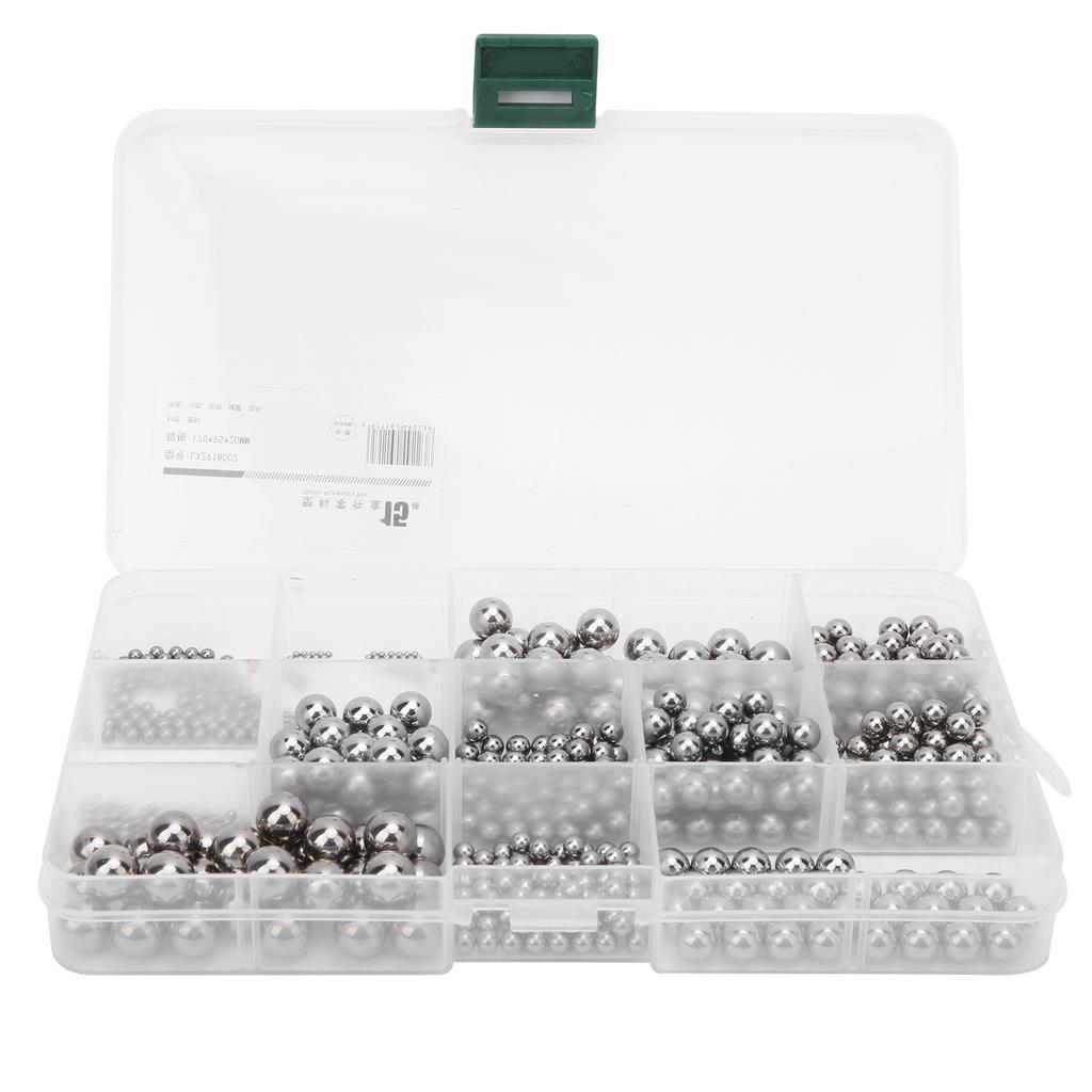 520Pcs Stainless Steel Balls Assortment Industrial Bearing Assembly for Grinding Tool