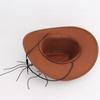 Western Style Sun Hat with Wide Brim for Men Women Outdoor UV Protection Breathable Cowboy Hat for Summer Riding Camping