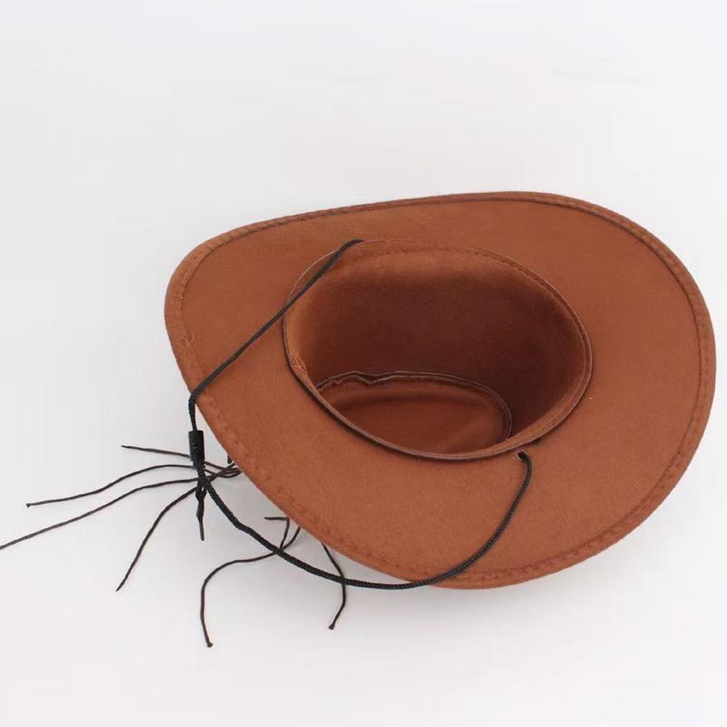 Western Style Sun Hat with Wide Brim for Men Women Outdoor UV Protection Breathable Cowboy Hat for Summer Riding Camping