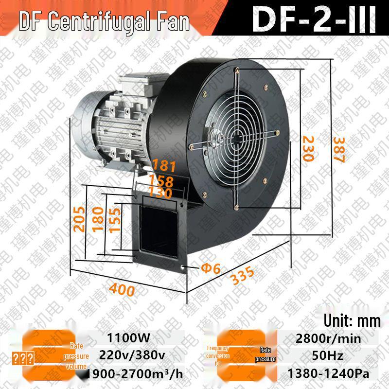 High-Temperature Resistant Multi-Blade Industrial Centrifugal Fan 220V/380V
