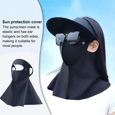 Face Guard Solid Color Adjustable Fit Superior Breathability Sun Protection Stretchable UV Protection Neck Gaiter