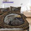 Eagle Pattern Bedding Quilt Set Quilt Cover Pillowcase Home Decoration Birthday Gift (1 * duvet cover + 2 * pillowcase, without core)