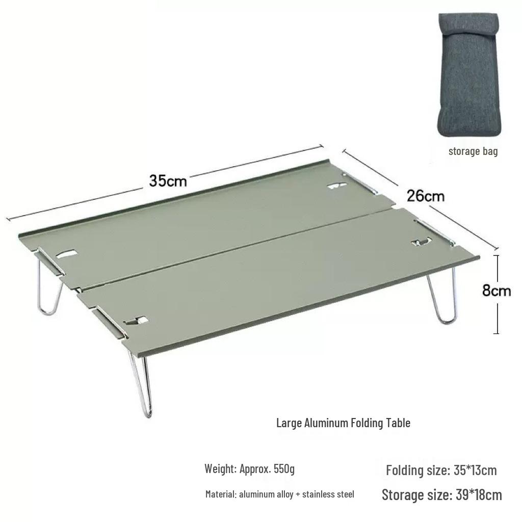 Compact Outdoor Aluminum Folding Table - Lightweight & Portable for Camping or Tea