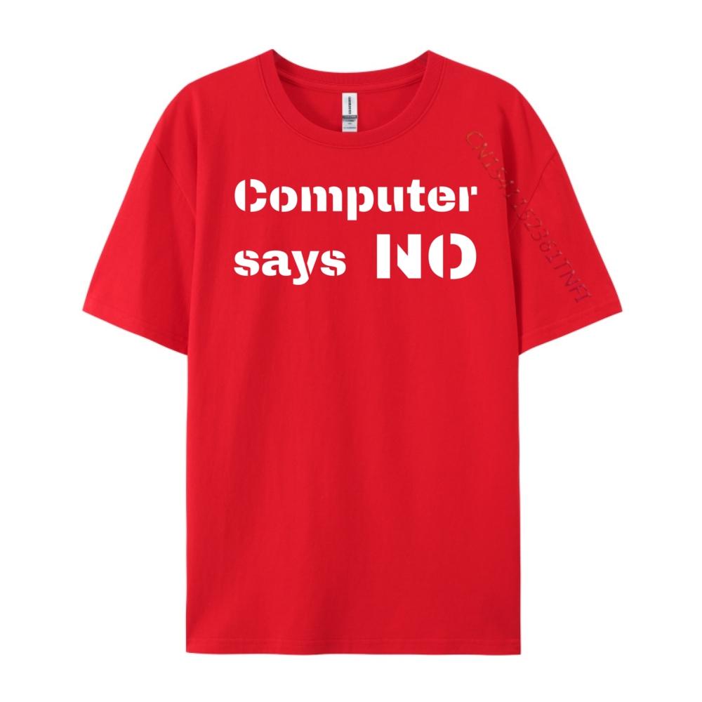 Computer Says No For s And Computer Fans White Graphic Tee Fall Band Tshirts Birthday Cute Oversized T Shirt S