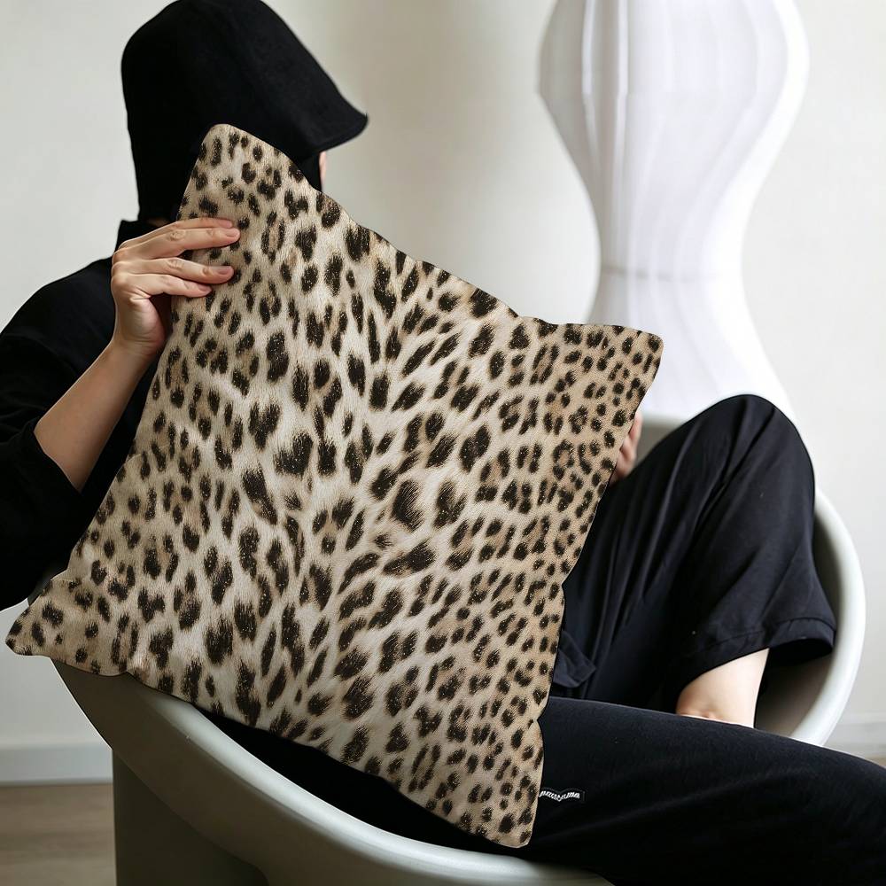 Fashion cool Leopard Print Pillow Anime Pillow Sofa Bed Head Pillow Cover Cushion Cover 45x45 cm Fashion