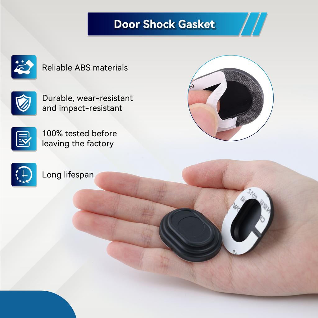 16 bucăți ușă mașinii tampon anti-șoc din silicon Garnitură de absorbție a șocurilor izolație fonică a portbagajului autocolante de etanșare antișoc pentru îngroșare