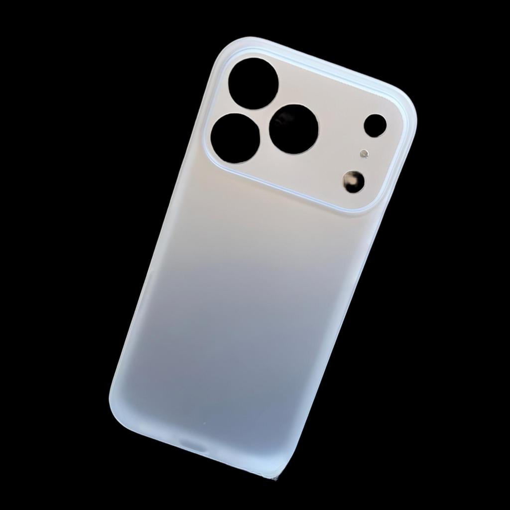 Transparent Premium Orange Anti-Fingerprint Phone Case for iPhone 17 Pro Max – Fully Covered Buttons