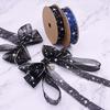 New Star Printed Starry Sky Ribbon 25mm Width Organza Gift Bouquet Wrap Ribbon DIY Festive Event Ribbon Gift Wrapping