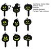 Acrylic Festival Props 9Pcs Halloween Pumpkin Ghost Garden Stake, Lighted 2D Yard Decor Festive Patio Lawn Ornaments for Path, Spooky Outdoor