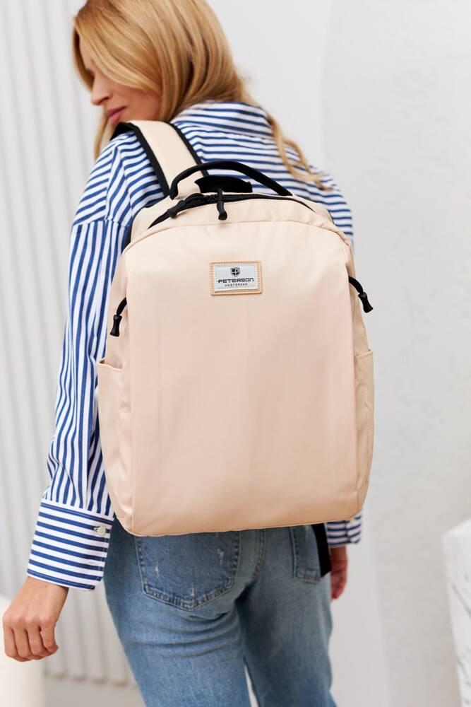 Large, spacious women's backpack with space for a laptop - Peterson