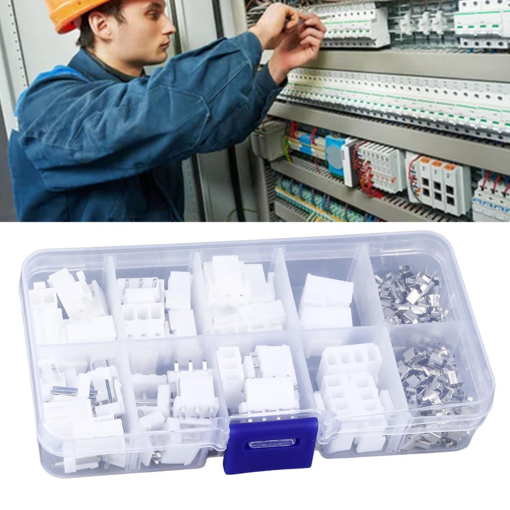 Kit conectori VH3.96 120 BUC 2P‑4P Carcasă 3.96MM Ștecher Pin Drept Soclu Bloc Terminal cu Șurub Conne