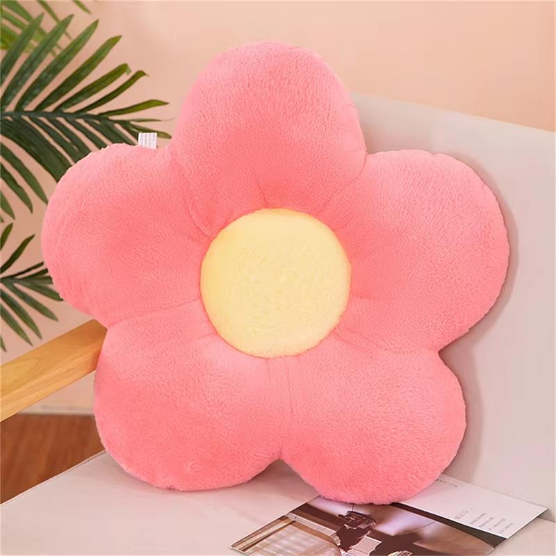 35cm Stuffed Five Petal Flower Cushion Girly Room Decor Sunflower Pillow Bay Window Pink Flower Sit Bedroom Seat Pillow