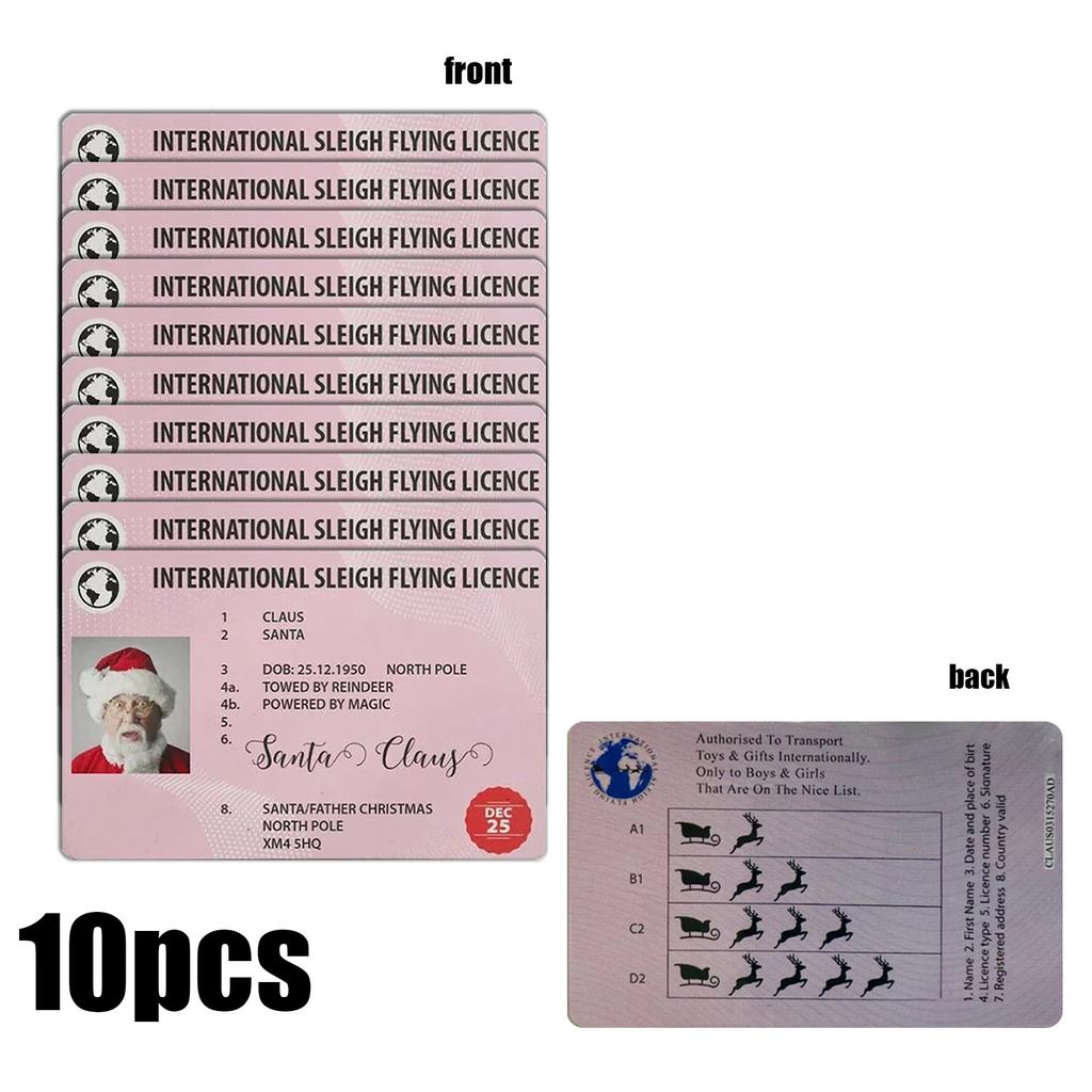 Creative  Card Flight License Christmas Eve Driver's License Christmas Gifts For Children Kids Christmas Tree Decoration