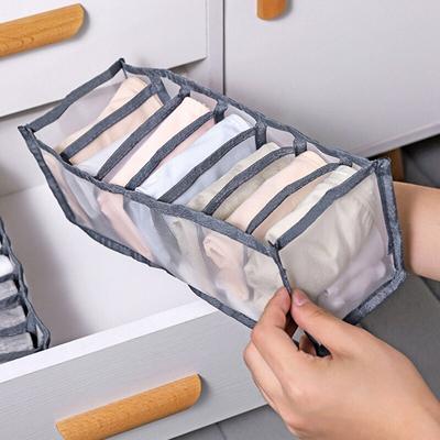 Faltbare Unterwäsche-Hosen-Aufbewahrungsbox, Nylon-Schublade, Höschen, Schlafsaal-Aufbewahrung, BH-Verarbeitung, atmungsaktive Netztasche