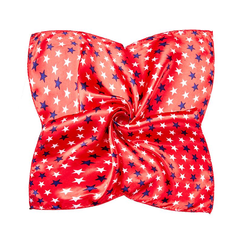 1 Peça Bandana Comissários de Bordo 50x50CM Moda Poliéster Elegante Lenços Quadrados Hijab Femininos