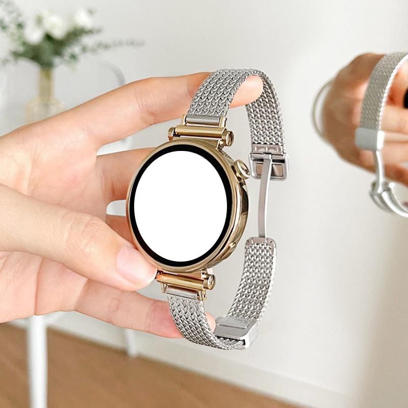 18mm Metalowy Pasek Kompatybilny z Huawei Watch GT5 GT4 41mm/GT5pro 42mm Luksusowy Damski Pasek do Huawei Watch 5 42mm