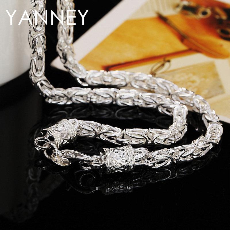 Nuovo annuncio Argento Sterling 925 20 Pollici 5MM Collana Personalizzata Uomo Donna Moda Charme Hip Hop Gioielli Regalo di Natale