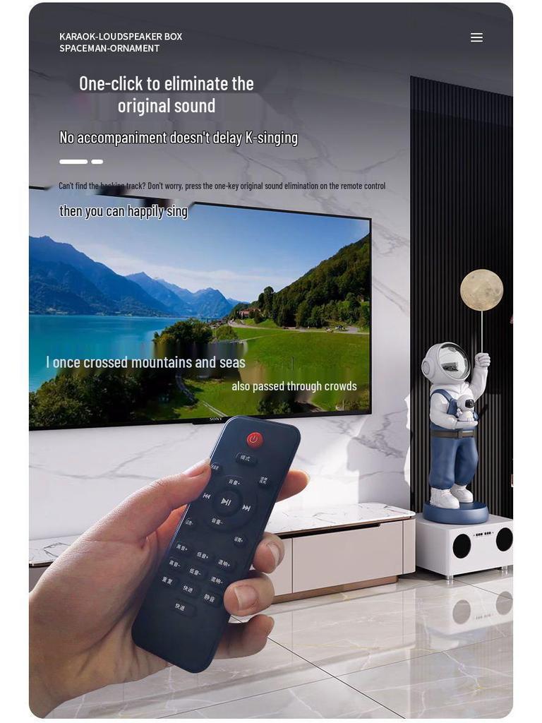 Large Astronaut Figurine with Starry Sky Light – Floor-Standing Decoration for Living Room or TV Cabinet, Perfect Housewarming Gift.