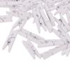 100 Pieces 25mm Plain White Mini Wooden Clips Clothespins Photo Paper Craft for Wedding