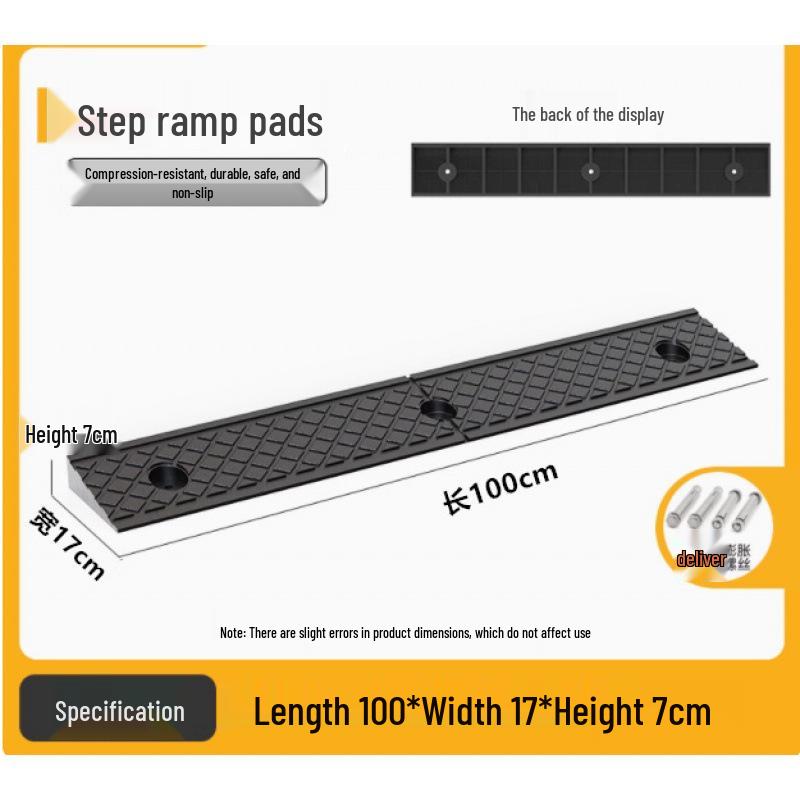 Rubber Curb & Threshold Ramp Mat for Home and Car 