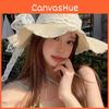 Summer Straw Sun Hat With Bow Accent And Breathable Design For Beach And Travel