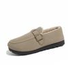 Large size autumn and winter lazy loafer cotton shoes women's plush lining non-slip and versatile outer wear warm snow boots