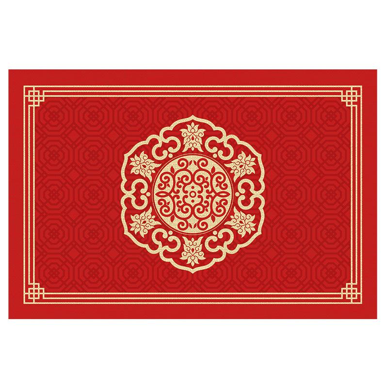 Nový čínský vstup a výstup bezpečný novoroční podložka do dveří Červená slavnostní podložka protiskluzová novoroční dveře odolné proti opotřebení