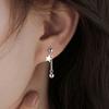 1 Pair of Star Shaped Pendant Chain Earrings, Asymmetrical Earrings, Pentagram Earrings, Exquisite Jewelry, Suitable for Daily Wear