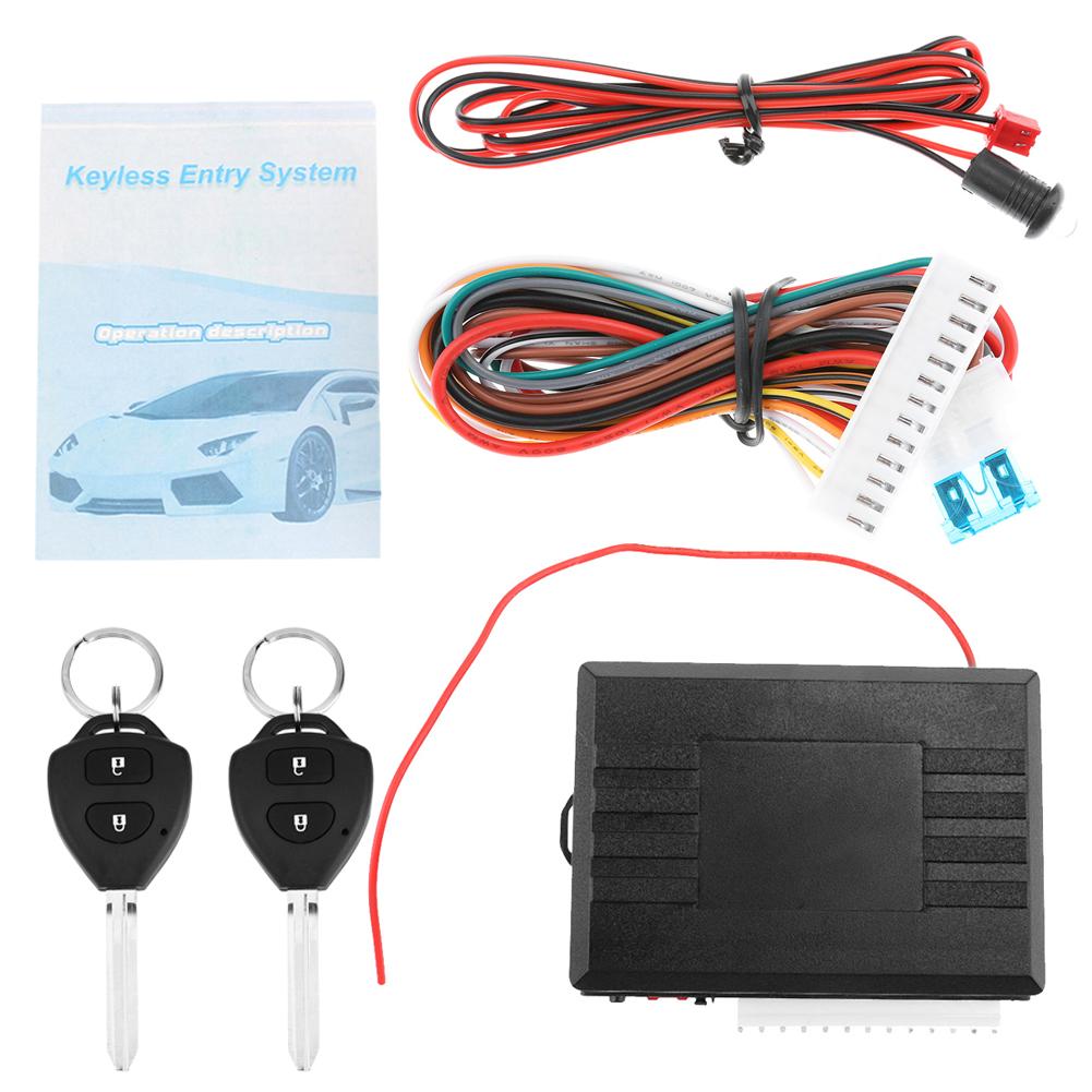 Universal Car Central Door Lock Vehicle Keyless Entry System Remote Central Locking Kit with 2 Remote Control Car Central Lock
