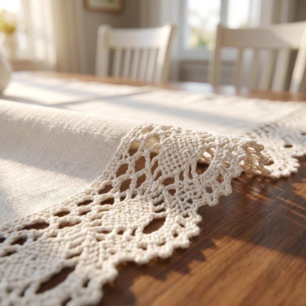 Universal Polyester Cotton Tablecloth White Table Cover Heavy Duty Rectangular Table Cloth  Kitchen