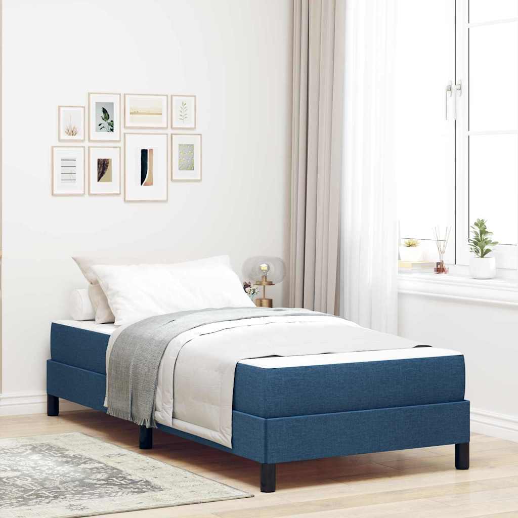 Box Spring Bed with Mattress Blue 80 x 200 cm Fabric