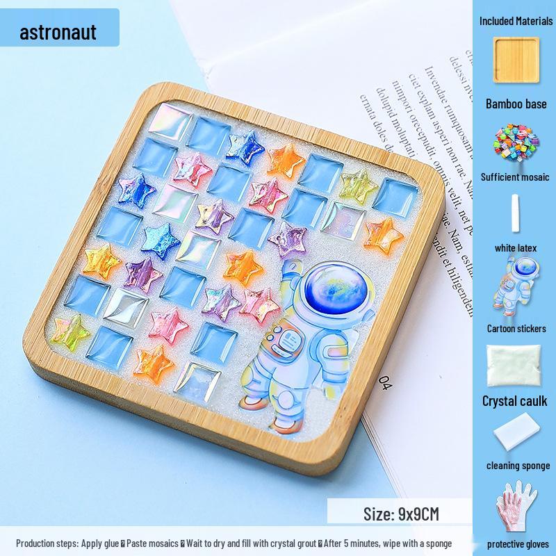 Mosaic DIY Coaster Kit: Parent-Child Creative Gift for Kids