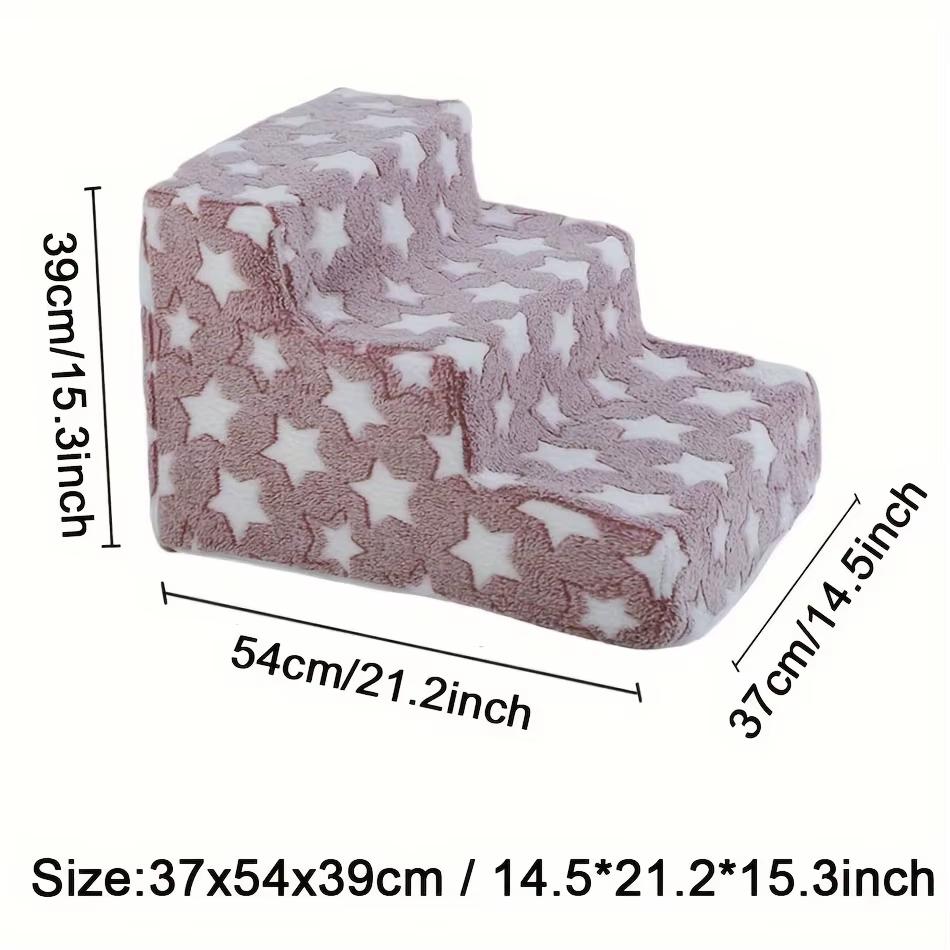 3/4 Pet Steps Foam Dog Secure Stairs Ramps Non-Slip Pet Star Steps for Protect Older Dog Pet with Joint Pain Sofa Bed Ladde Gift