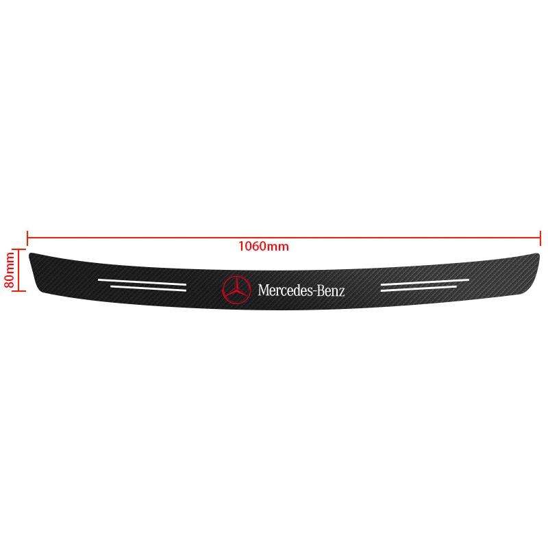 Protezione Paracolpi Posteriore Adesivo per Bagagliaio Auto in Fibra di Carbonio Per Mercedes Benz W212 W213 W205 W177 W247 W176 X253 ecc.