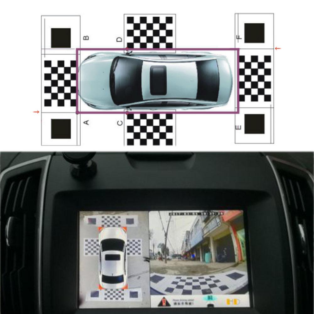Samochodowa panoramiczna 3D 2D Ściereczka do kalibracji System widoku z lotu ptaka 360 stopni Ściereczka do debugowania Specjalna 4 sztuki/zestaw