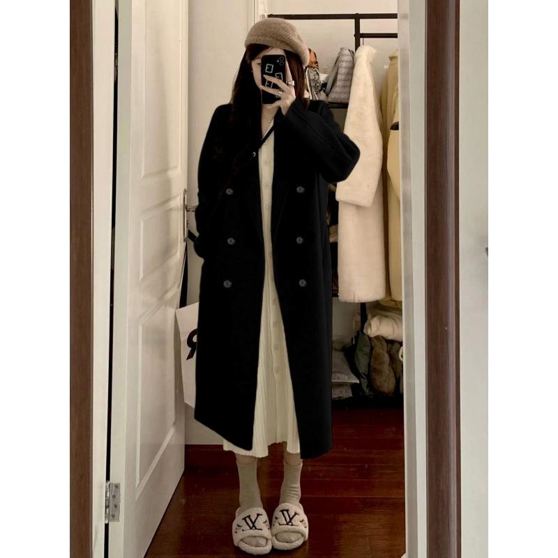 

Корейская версия шерстяного пальто в стиле Хепберн, женское короткое шерстяное пальто с подкладкой на осень и зиму. S