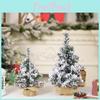 Beautifully Crafted Faux Snow Mini Christmas Tree 30cm Perfect For Rustic Holiday Table Decor