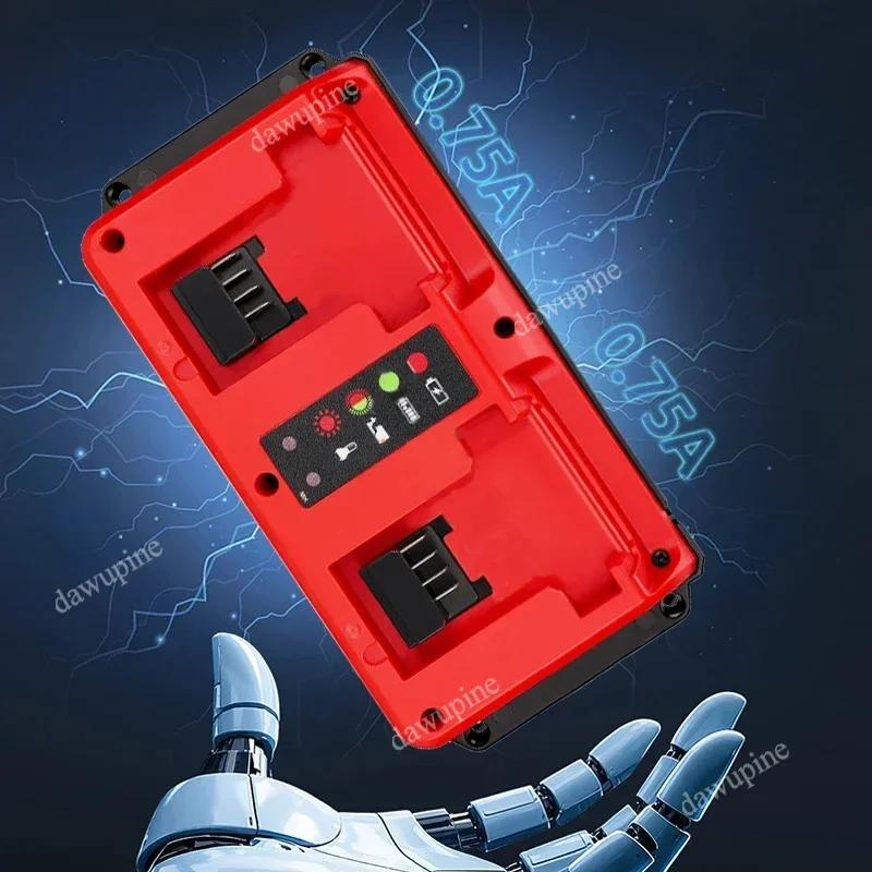 For M18 Power Tool Accessories Parts For Milwaukee 14.4V 18V Lithium Battery Charger 48-11-1815 48-11-1820 48-11-1830 AC100-240V