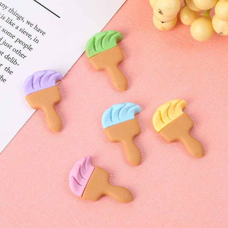 DIY Resin Cartoon Paintbrush Creative Phone Case, Hair Clip, and Toy Storage Box Décor Accessories