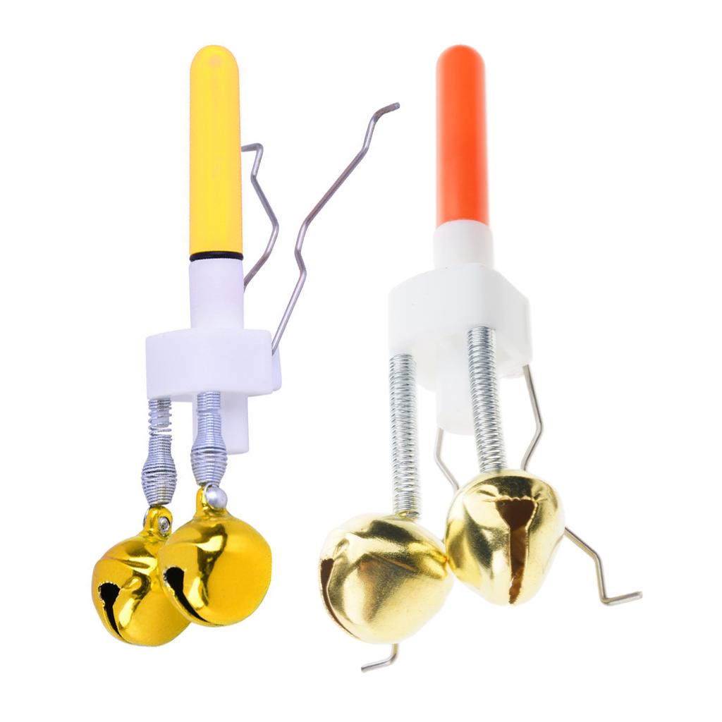 Night Fishing Rod Fish Bites Baits Alarm Fishing Bells Clip with LED Light Fishing Bites Alarm Indicator On Fishing Rod