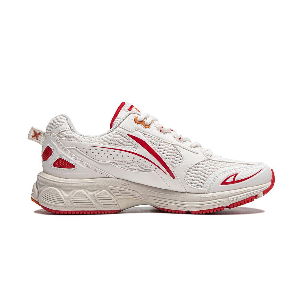 New LiNing Shake 2.0 Cushioning Slip Resistant And Abrasion Resistant Low Top Casual Running Shoes Women's White Gray Red ARXU002-7