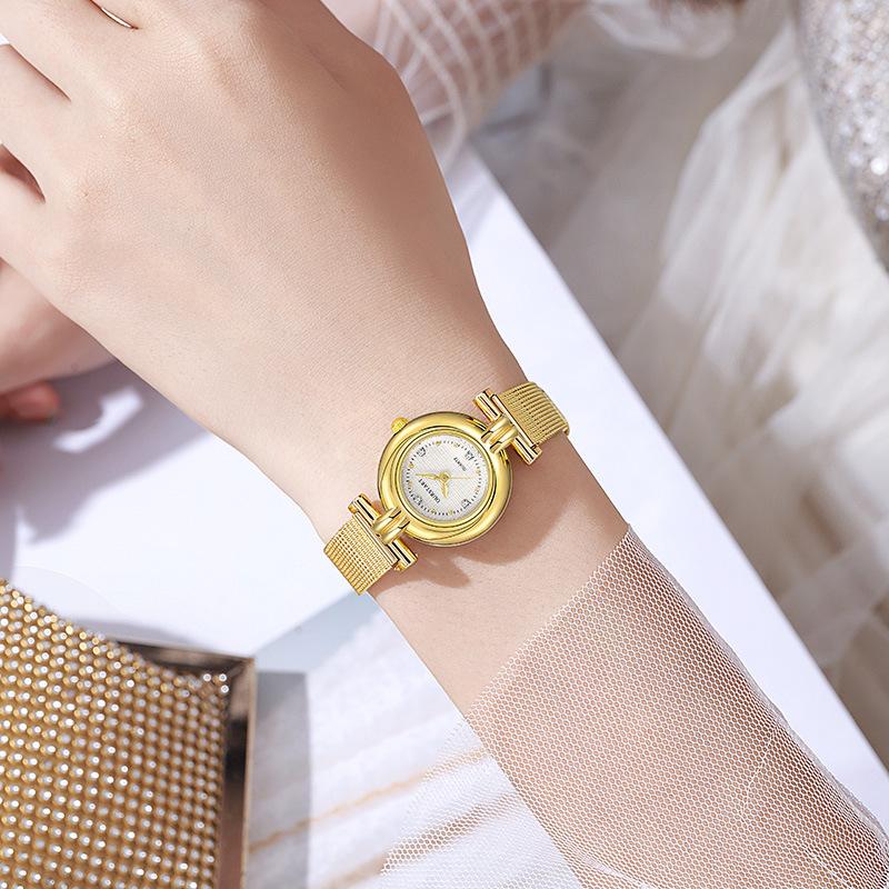 Ladies Watch Minimalist Temperament Mesh Belt Quartz Wristwatch