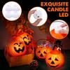 Halloween 3Pcs Pumpkin Buckets Portable Jack-O-Lantern Buckets Candle Led Lights Trick Or Treat Goody Buckets For Kids