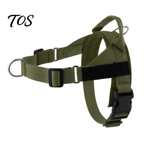 Ergonomic Pressure Relief Dog Harness No Pull Harness, Adjustable Nylon Vest with Handle, Breathable Dash-proof Control for Hiking Padded Medium Large