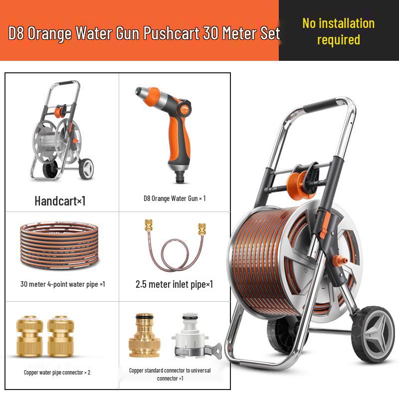 High-Pressure Metal Hose Reel for Car Wash & Garden Watering