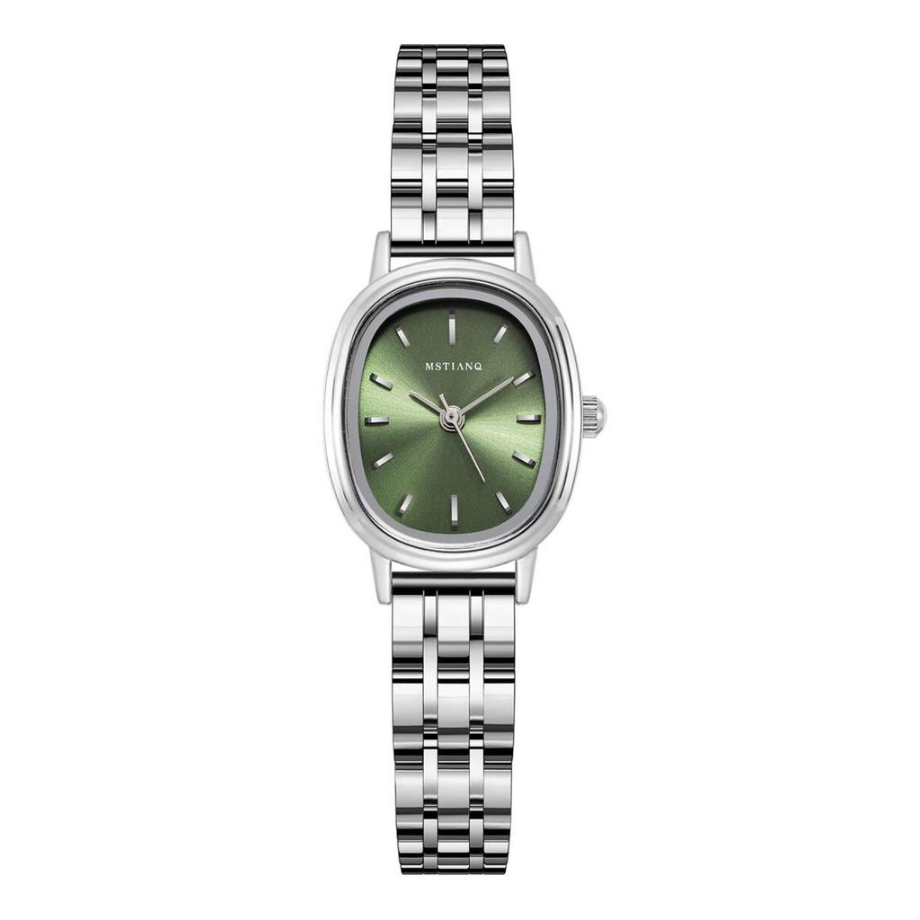 Retro Europäische Und Amerikanische Kleine Zifferblatt Damen Nische Leichter Luxus Damen Studentenstil Einfach Hochwertig Stahlarmband Uhr Damen