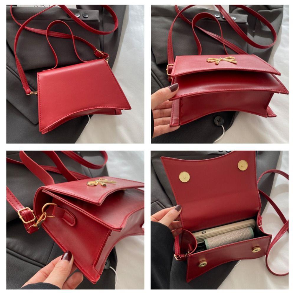 New Design Y2k Bow Shoulder Bags Solid Color Women Handbag Fashionable Bowknot Armpit Bag  Lady