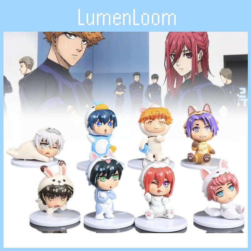 Lock Blue 8pcs Character Pvc Toy Model Desktop Decoration Child Gift Christmas