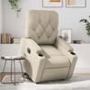 Electric Recliner Chair with Rising Function Cream Faux Leather