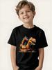 Creative children's tops, car enthusiasts, dinosaur enthusiasts, exclusive street style base layer.